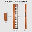 88 Key Digital Piano Keyboard for Beginners,Full Size Electric Piano Semi-Weighted Keyboard with Sheet Music Stand,Pedal,Headphone,Power Adapter,USB-MIDI Compatibility,Wood Grain Brown by TinyTreasures Baby Boutique