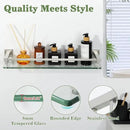 Alise Bathroom Shelves,Brushed Nickel Glass Shelf for Bathroom, Modern Floating Shelves,20 inch by CozyNest Decor