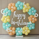 140pcs Cyan Blue Round Balloons Different Sizes 18 12 10 5 Inch Latex Balloons for Arch Decoration Party Balloon Kit for Graduation Birthday Party Wedding Balloon Baby Shower Decoration by TinyTreasures Baby Boutique