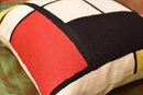 Kandinsky Modern Pillow Cover Red White Blue Black - Tableau Geometric Pillowcase Abstract Chair Cushion Contemporary Outdoor Boho Chair Handmade Wool 18x18 by CozyNest Decor