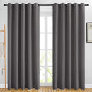 NICETOWN Blackout Curtains Panels for Bedroom - 3 Pass Microfiber Noise Reducing Thermal Insulated Solid Ring Top Blackout Window Drapes (2 Panels, 66 x 84 Inch, Gray) by TinyTreasures Baby Boutique