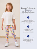 Toddler Girls Leggings 2-Pack Bamboo Viscose Little Girls Casual Stretch Pants by TinyTreasures Baby Boutique
