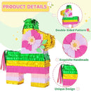 WERNNSAI Hawaiian Donkey Piñata - Rainbow Donkey Pinata for Summer Party Supply Cinco De Mayo Luau Carnivals Favor Mexican Fiesta Party Decorations with Blindfold&Bat by TinyTreasures Baby Boutique