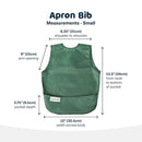 Tiny Twinkle Mess Proof Baby Bib - Waterproof & Lightweight Baby-Led Weaning Apron | 100% Recycled Polyester, Easy Clean & Machine Washable (Olive Green, Small 6-24 Months) by TinyTreasures Baby Boutique