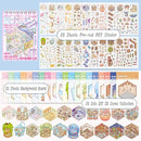 Dwpetzo 20 Sets DIY 3D Sticker Scenes for Adults with Tweezer, Cute 3D House Sticker Therapy for Girls Make Your Own Mini Room Scene Collection Book for Adult Kids Relief Stress Pass The Time by TinyTreasures Baby Boutique