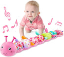 LIGHTDESIRE Baby Toys Musical Caterpillar,Infant Stuffed Animal Toy with Crinkle and Rattles,Soft Sensory Toys with Textures for Tummy Time Newborn Boys Girls 0 3 6 12 Months(Pink) by TinyTreasures Baby Boutique