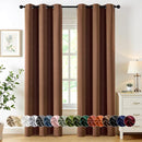 MIULEE Blackout Curtains for Bedroom Living Room 72 Inches Long 2 Panels, Thermal Insulated Room Darkening Drapes Solid Grommet Top Light Blocking Window Curtains W40 x L72 Inch Mocha Brown by TinyTreasures Baby Boutique