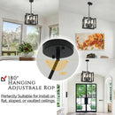 ANKYLHUA Black Chandelier,6-Lights Ceiling Light Fixture E12,Adjustable Hight Pendant Lights Kitchen Island,Chandeliers for Dining Room Bedroom,Entryway,Foyer by CozyNest Decor