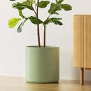 LE TAUCI 12 Inch Pots for Plants, Ceramic Large Plant Pot for Indoor Plants, Mid-Century Modern Planter Pot with Drainage Hole, Reactive Glaze Green by CozyNest Decor