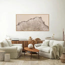 SIGNINART Large Tree Ring Framed Canvas Wall Art, Rustic Beige Wooden Wall Decor, Neutral Nature Wood Stump Artwork, Modern Art Prints for Bedroom Living Room Office 20"x40" by CozyNest Decor