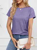 Soft Short Sleeve Shirts for Women, Crew Neck T Shirts for Women Loose Fitting Lightweight Top Basic Tee Shirt by TinyTreasures Baby Boutique