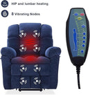 Triple Motor Power Lift Recliner Chair with Massage and Dual Heat for Elderly People, Zero Gravity Lay Flat Recliner Infinite Position, USB Ports（Navy Blue） by CozyNest Decor