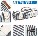G GOOD GAIN Waterproof Picnic Blanket Portable with Carry Strap for Beach Mat or Family Outdoor Camping Party (Navy Blue) by TinyTreasures Baby Boutique