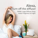 ASAKUKI Smart WiFi Essential Oil Aromatherapy Diffuser, Easy Connect with Alexa and Google Home Phone App Voice Control 700 ml Ultrasonic Diffuser, Create Schedules 7 LED Colors Humidifier by TinyTreasures Baby Boutique