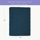 Bigacogo Chunky Knit Throw Blanket for Couch, 40x60 inches, 100% Hand Knitted with Thick Jumbo Chenille Yarn, Cozy Soft Large Rope Knot Cable Crochet Blankets for Sofa Bed Living Room, Deep Sea Blue by CozyNest Decor