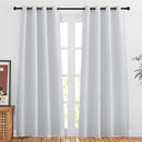NICETOWN Room Darkening Privacy Doorway Curtains - Grommet Thermal Insulated Light Blocking Window Treatments for Bedroom/Living Room (W46 x L80, 2 Panels, Greyish White) by TinyTreasures Baby Boutique