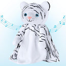 Love By Emi Baby Music Lovey White Tiger, Baby Sleep Soother for Crib & Cuddle Bedtime, White Noise with a Heartbeat & Lullaby, Plush Sound Machine Toy, Stuffed Animal for Newborns, Infants & Toddlers by TinyTreasures Baby Boutique
