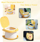2025 Upgraded Portable Potty Training, Travel Potty for Toddler, portable toilet for kids Foldable, Apply to Seat Emergency Toilet for Camping, Outdoor,Car, Indoor (Yellow) by TinyTreasures Baby Boutique