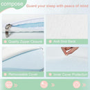 Bassinet Mattress Topper, Gel Memory Foam Mattress with Removable Cover Fit for Baby Delight Beside Me Dreamer Bassinet (32.5" x 20"), Waterproof Breathable Soft Bassinet Mattress by TinyTreasures Baby Boutique