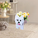 West Highland White Dog Planter Plant Pots,Cute Garden Dog Flower Planter,Dog Planters Birthday Gifts for Women,Office,Indoor/Outdoor Decor（9.45 * 5.75 * 12.2in）
