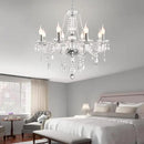 Modern Elegant 8 Lights K9 Crystal Glass Chandelier Pendant Ceiling Lighting European Style for Dining Living Room Bedroom Transparent, 8 E12 Bulbs Required by CozyNest Decor