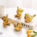 Set of 2 Small Birds Statues Gold Home Decor Modern Boho Style Figurine Decorative Ornaments for Living Room, Bedroom, Office Desktop, Cabinets, Shelf by CozyNest Decor