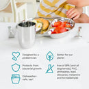 Ahimsa Stainless Steel Kids Utensils - Kids Fork and Spoon Set, Pediatrician Designed Toddler Silverware Set, 100% BPA Free & Dishwasher Safe (Classic) by CozyNest Decor