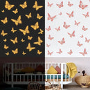 SAOROPEB Glow in The Dark 3D Butterfly 24 Pcs 3 Sizes, Luminous Butterfly Stickers for Ceiling or Wall, Glow in The Dark Party Supplies, Removable Luminous Stickers for Kids Babys Nursery (Orange) by CozyNest Decor