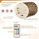 Flickering Flameless Candles, Leopard Texture LED Candles with Remote Timer, Set of 2 Battery Operated Candle for Valentine Wedding Birthday by GreenHaven Gardens