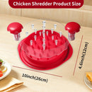 SurpOxyLoc Chicken Shredder Large Chicken Breast Shredder Tool Twist,Visible Meat Chicken Shredder,Anti-Slip Strip,BPA Free,Suitable for Pork Beef Chicken(Red) by GreenHaven Gardens