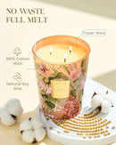 M&SENSE Large Soy Scented Candles Peony & Blush Sude, Non Toxic Natural Spring Candles 35oz 150 Hours Long Lasting Slow Burning, Unique Candle Gifts Cozy Room Decor for Women Men by CozyNest Decor