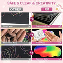 Rainbow Scratch Paper Art for Kids: 60PCS Magic Arts Crafts Gifts Toys for Girls Boys Ages 4 5 6 7 8 9 Games Activities for Birthday Family Fathers Day Christmas Stocking Stuffers Easter(Girls) by TinyTreasures Baby Boutique