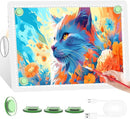 KOBAIBAN A3 Magnetic Light Box for Tracing, Rechargeable Diamond Art Light Board with Side Physical Buttons, 3 Color Light Modes Super Bright Light Pad for Diamond Painting, Weeding Vinyl (White) by TinyTreasures Baby Boutique