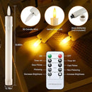 JOSU 6 Pack Flameless Candles with Remote Control Timer, Flickering LED Taper Candles Battery Operated, Christmas Window Light for Candleholder for Home Decor Thanksgiving Wedding Decoration by GreenHaven Gardens