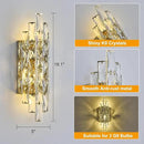Modern Gold Crystal Wall Sconce Light Fixtures, Wall Mount Lamps for Bedroom Living Room Bathroom Vanity Mirror by CozyNest Decor