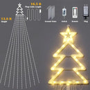 420 LED Outdoor Christmas Decorations Star String Lights Waterproof Christmas Tree Topper, 8 Lighting Modes Waterfall Lights for Tree Patio Garden Yard Party (Warm White) by GreenHaven Gardens