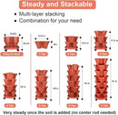 Vertical Planter 7 Tier Stackable Planters Garden Planters Strawberry Herb Flower and Vegetable Planter Indoor Outdoor Gardening Pots with Removable Wheels and Tools 2-Pack by GreenHaven Gardens
