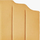 24KF Yellow Teddy Fabric Tufted King Upholstered Headboard, Modern Vertical Channel Design California King Headboard with Stepped Silhouette Top Edge,6026-K-Teddy Yellow by CozyNest Decor