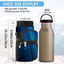 25/32/40/64oz Water Bottle Bag Holder Carrier-Insulated Crossbody Sling Case Sleeve with Strap & Pockets for Men Women Gym Cycling Travel Walking Hiking Camping by TinyTreasures Baby Boutique