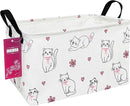 Rectangular Storage Basket Fabric Organizer Bin for Toys,Books,Clothes,Gifts,Pets-Perfect for Home,Office,Nursery,Dorm,Shelf(Rec-Love cat ) by TinyTreasures Baby Boutique