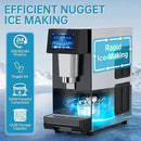 Commercial Nugget Ice Maker Machine, 100Lbs/24H Pellet Chewable Ice, 3-IN-1 Nugget Ice Maker with Ice & Water Dispenser, Self-Cleaning Countertop Stainless Steel Ice Machine for Business, Office,Party by CozyNest Decor