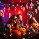 27.8Ft Halloween Decorations Flickering Flame String Lights with 29 Pack Clear Glass Flame Light Bulbs (4 Spare), E12 Base, Great for Christmas Halloween Indoor Outdoor Home Party Decor, Black Wire by GreenHaven Gardens