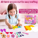 MEGUO Sewing Kit for Kids,Beginner Arts and Crafts, 8 Easy DIY Handbag and Ornaments, Christmas Birthday Gifts Presents Toys for Girls 4-12, Learn to Sew/Embroidery,Parent-Child Interaction by TinyTreasures Baby Boutique