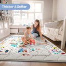 Car Portable Baby Play Mats for Baby 71" X 59" Playpen Mat Upgraded Thicker Babies Floor Play Mat Non-Slip Cushioned Crawling Mat Waterproof Activity Playmats for Babies Toddler Tummy Time(71X59) by TinyTreasures Baby Boutique