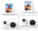 OAPRIRE White Acrylic Floating Shelves Set of 2 - Damage Free Expand Wall Space - 12 Inch Wall Shelves with Strong Adhesive for Bathroom, Bedroom, etc by CozyNest Decor