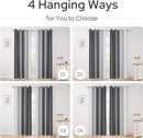 HOMEIDEAS Gray Grey Ombre Blackout Curtains, 52 X 84 Inch Length Gradient Color Room Darkening Curtains with Grommet Thermal Insulated Window Drapes for Living Room, Bedroom, 2 Panels by TinyTreasures Baby Boutique