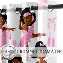 Cute Black Girl Curtain Panels for Girl Room Black Girl Curtains Grommets Top Drapes for Kids Nursery Bedroom Lovely Girls Themed Thermal Insulated Curtains, Black Girl Curtains, 82" x 84" by TinyTreasures Baby Boutique