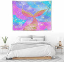 HZOHNAGO Mermaid Scales Tapestry Colorful Shiny Scales Mermaid Tail Pattern Printed Wall Tapestry Wall Hanging for Bedroom Living Room Dorm 40" W x 30" H by CozyNest Decor