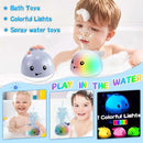 ZHENDUO Baby Bath Toys, Light Up Bath Toys, Sprinkler Bathtub Toys for Toddlers Infant Kids Boys, Automatic Spray Water Bath Toy, Pool Bathroom Baby Toy by TinyTreasures Baby Boutique
