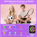 Kids Wach for Girls Boys 6-15 Year Old - Smart Watch for Kids 1.8" Fitness Tracker,No Phone needed,Pedometer Sleep Monitor Heart Rate Waterproof,Puzzle Game for Girls Boys Teens Birthday Gift (Purple) by TinyTreasures Baby Boutique